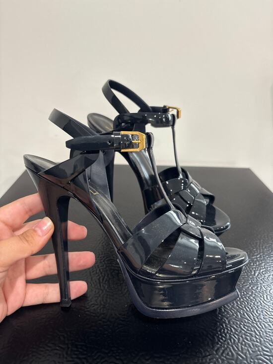 Yves Saint Laurent Shoes - YSL Yves Saint Laurent Patent Leather Platform Heels Black EU 35 US 5